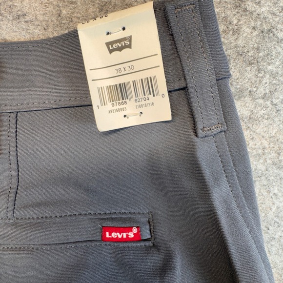 Levis XX Chino Standard Tech Pants Mens 38x30 Grey Tapered Stretch A92150003 NWT - Picture 10 of 14